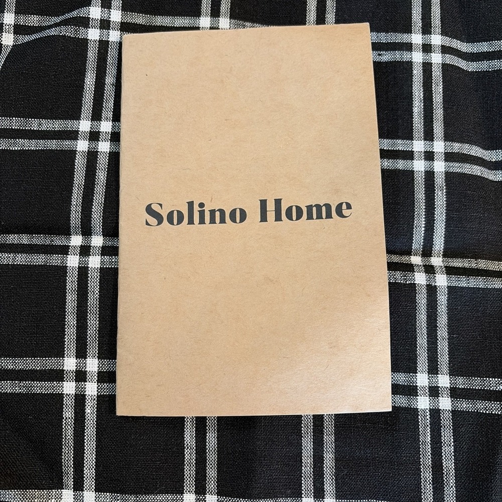 Solino Home Table Runner 100% Linen in Marseille Plaid - 14x36 In - NWOB